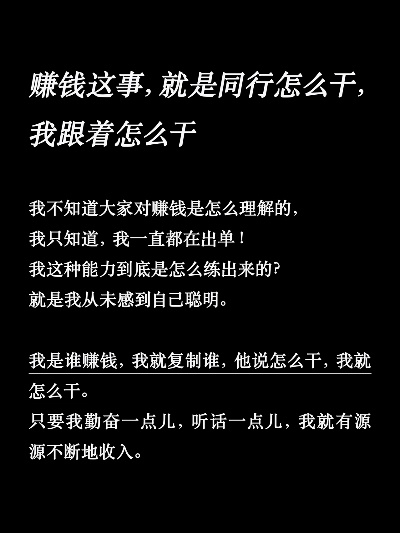 做什么赚钱我试过了文案